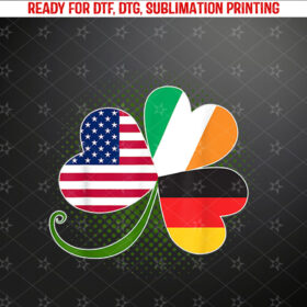 American German And Irish Roots DNA Shirt PNG, DTF, DTG, Sublimation Design