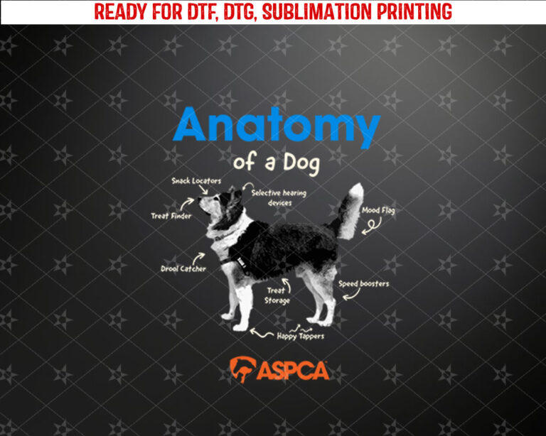 Anatomy of a Dog Long Sleeve Shirt PNG, DTF, DTG, Sublimation Design