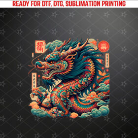 Animated Chinese New Year Dragon 2024 Shirt PNG, DTF, DTG, Sublimation Design