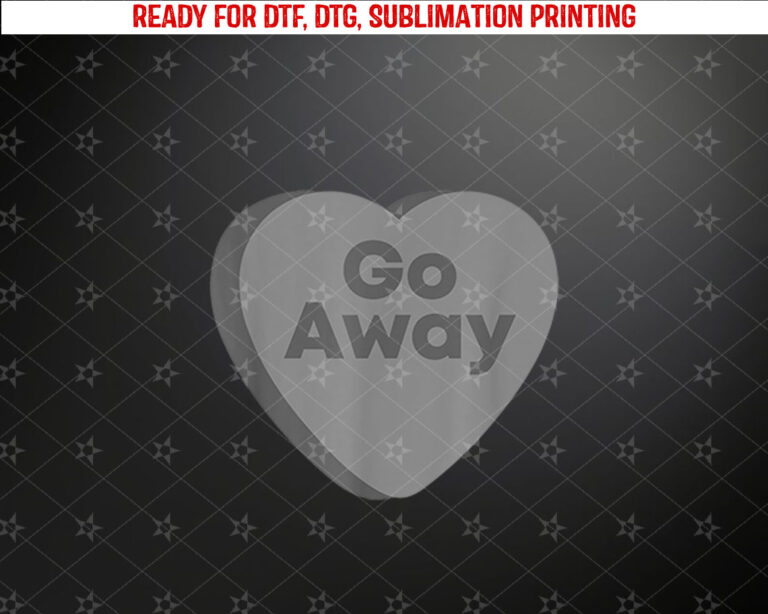 Anti Valentines Day Goth Emo Candy Heart Go Away Shirt PNG, DTF, DTG, Sublimation Design