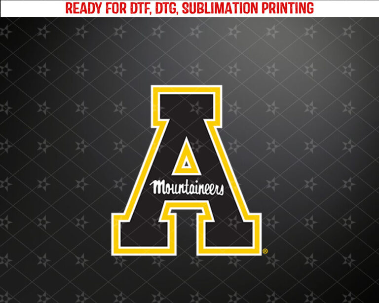 App State Mountaineers Official University NCAA PPAPP032 Pullover Hoodie Shirt PNG, DTF, DTG, Sublimation Design