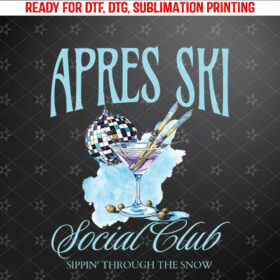 Apres Ski Social Club Drinking Party Womens Winter Sport Top Long Sleeve Shirt PNG, DTF, DTG, Sublimation Design