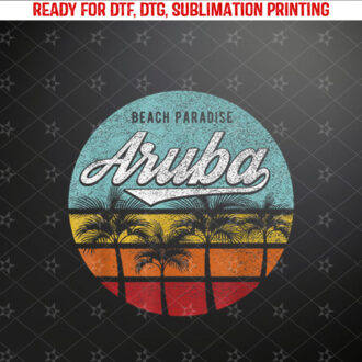 Aruba I Caribbean retro beach vacation cruise travel Shirt PNG, DTF, DTG, Sublimation Design
