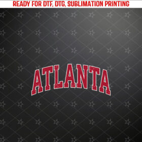 Atlanta Throwback Design Print Classic Long Sleeve Shirt PNG, DTF, DTG, Sublimation Design