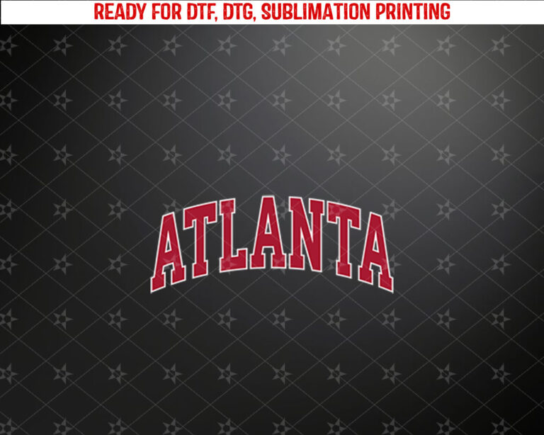 Atlanta Throwback Design Print Classic Long Sleeve Shirt PNG, DTF, DTG, Sublimation Design