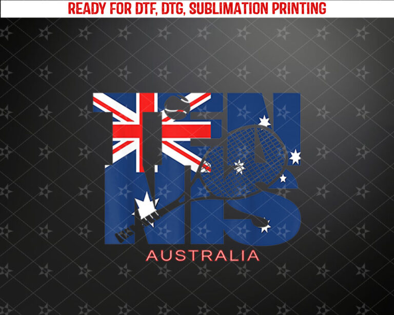 Australia Tennis Player Fan Australian Flag Aussie Heritage Shirt PNG, DTF, DTG, Sublimation Design