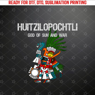 Aztec Mexican Shirt Huitzilopochtli God Of Sun And War Shirt PNG, DTF, DTG, Sublimation Design