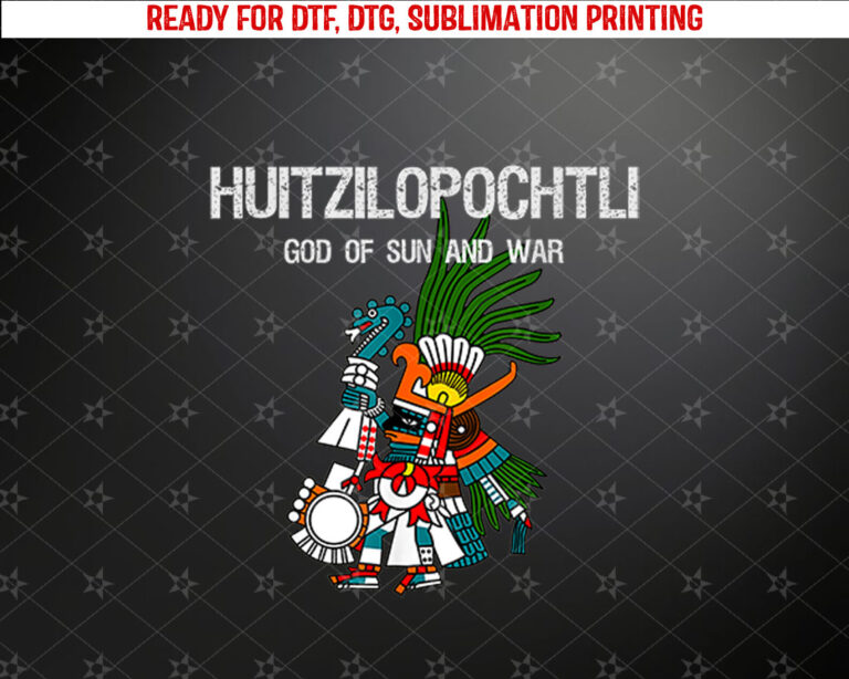 Aztec Mexican Shirt Huitzilopochtli God Of Sun And War Shirt PNG, DTF, DTG, Sublimation Design