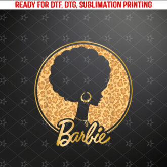 Barbie Afro Barbie Leopard Shirt PNG, DTF, DTG, Sublimation Design
