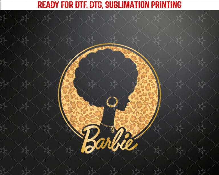 Barbie Afro Barbie Leopard Shirt PNG, DTF, DTG, Sublimation Design