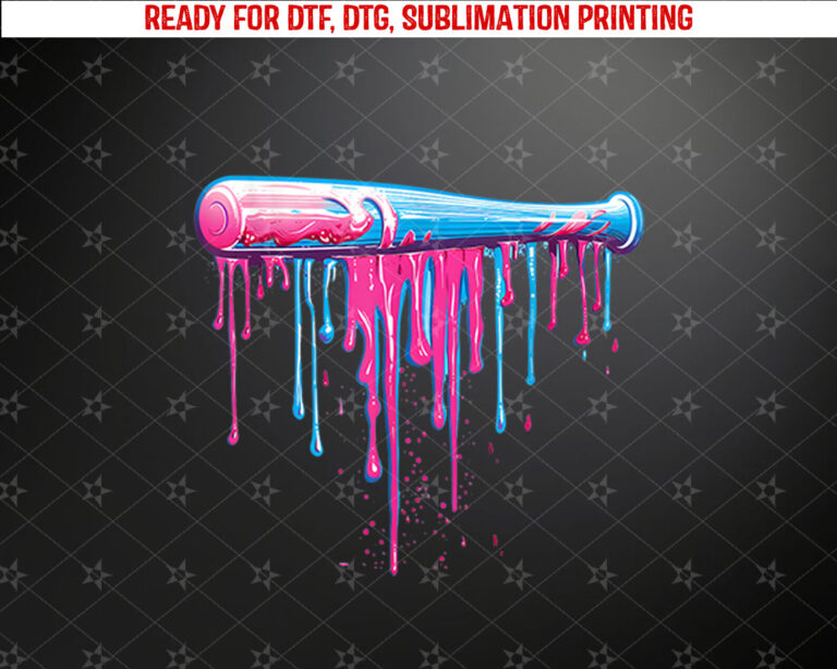 Baseball Bat with Sprinkles Drip For Men Boys Shirt PNG, DTF, DTG, Sublimation Design