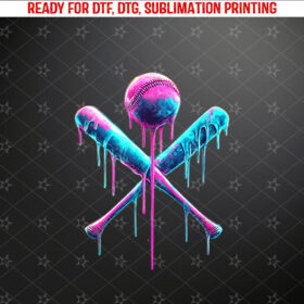 Baseball Bat with Sprinkles Drip Shirt PNG, DTF, DTG, Sublimation Design