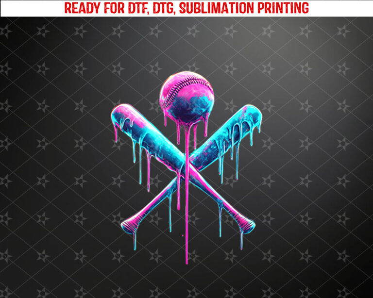 Baseball Bat with Sprinkles Drip Shirt PNG, DTF, DTG, Sublimation Design