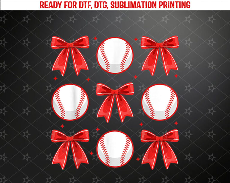 Baseball Girls Toddler Kids Coquette Bow Baseball Lover Shirt PNG, DTF, DTG, Sublimation Design
