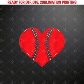 Baseball Heart Valentines Day Boys Girls Kids Shirt PNG, DTF, DTG, Sublimation Design