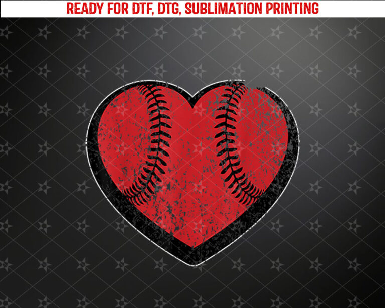 Baseball Heart Vintage Valentines Day Shirt for Kids Boys Shirt PNG, DTF, DTG, Sublimation Design