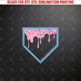 Baseball Home Plate Drip 2 with Sprinkles Shirt PNG, DTF, DTG, Sublimation Design