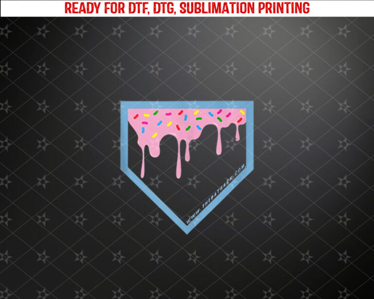 Baseball Home Plate Drip 2 with Sprinkles Shirt PNG, DTF, DTG, Sublimation Design