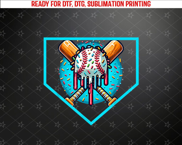 Baseball Home Plate Drip shirt Ice Cream Softball Baseball Shirt PNG, DTF, DTG, Sublimation Design