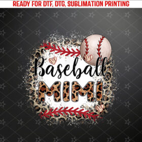 Baseball Mimi Bandana Leopard Fans Mothers Day Shirt PNG, DTF, DTG, Sublimation Design