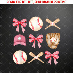 Baseball Mom Coquette Mothers Day Women Girls Baseball Mama Shirt PNG, DTF, DTG, Sublimation Design