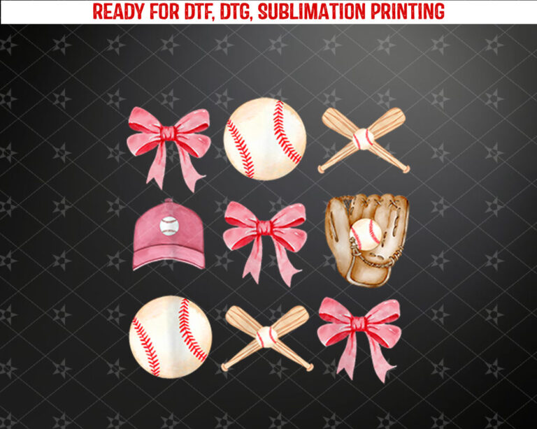 Baseball Mom Coquette Mothers Day Women Girls Baseball Mama Shirt PNG, DTF, DTG, Sublimation Design