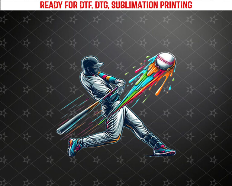 Baseball Player Drip Shirt PNG, DTF, DTG, Sublimation Design
