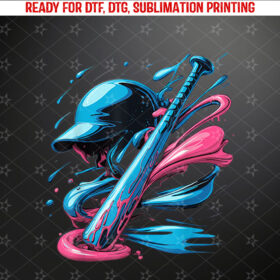 Baseball Player Sport Sprinkles Drip Baseball Bat Shirt PNG, DTF, DTG, Sublimation Design