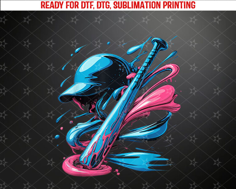 Baseball Player Sport Sprinkles Drip Baseball Bat Shirt PNG, DTF, DTG, Sublimation Design
