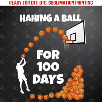 Basketball 100th Day Of School Basketball 100th Day Balls Shirt PNG, DTF, DTG, Sublimation Design