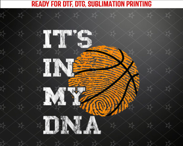 Basketball Its In My DNA Fingerprint Playing Basketball Shirt PNG, DTF, DTG, Sublimation Design