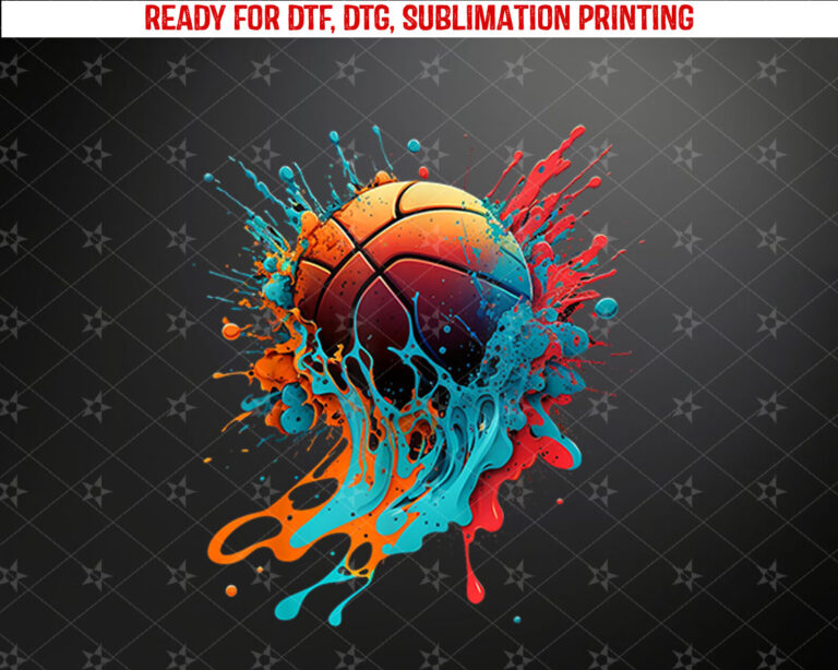 Basketball Splash Baller Basketball Player Team Player Shirt PNG, DTF, DTG, Sublimation Design