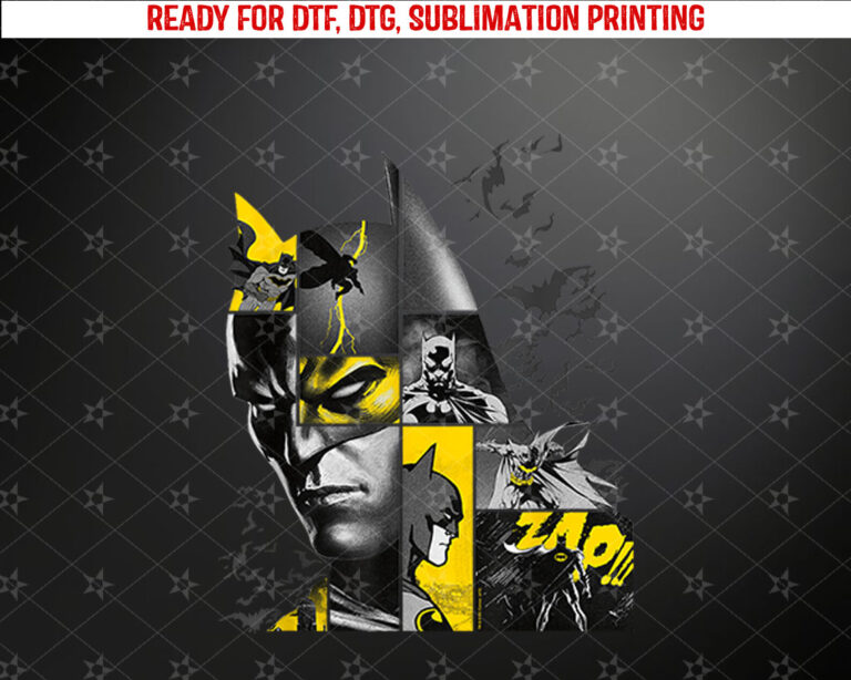 Batman 80 Years Bat Panels Dark Shirt PNG, DTF, DTG, Sublimation Design