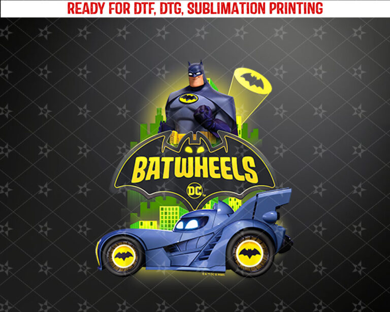 Batman Batwheels The Bat and His Wheels Shirt PNG, DTF, DTG, Sublimation Design