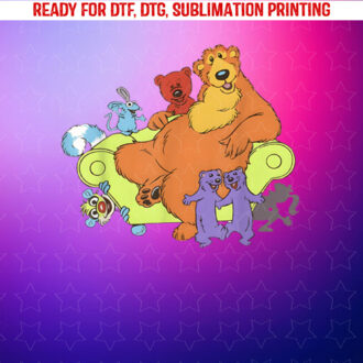 Bear in the Blue House Costume Tees Shirt PNG, DTF, DTG, Sublimation Design