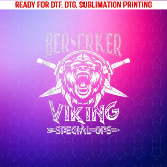 Berserker Viking Bear Norse Heritage Shirt PNG, DTF, DTG, Sublimation Design