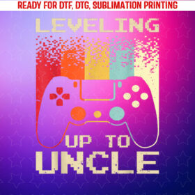 Best New Uncle for Men Boys Soon to Be Uncle Nephew Gamer Shirt PNG, DTF, DTG, Sublimation Design