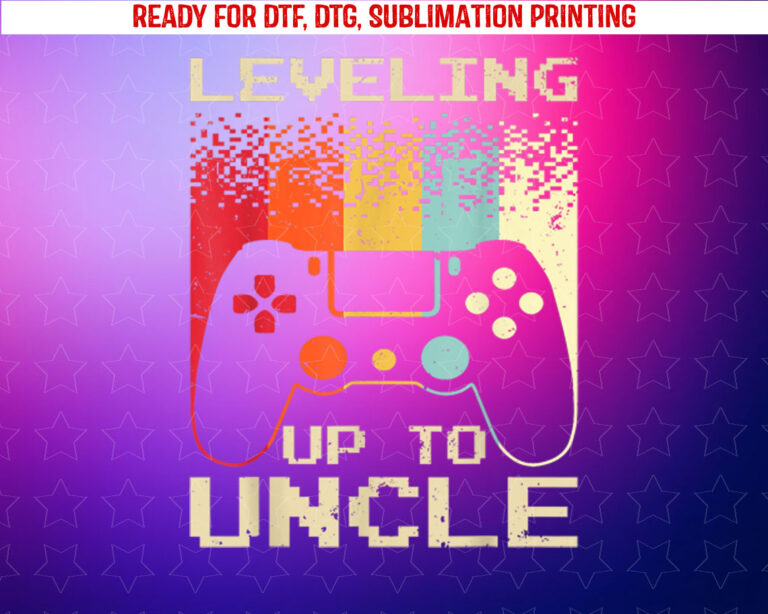 Best New Uncle for Men Boys Soon to Be Uncle Nephew Gamer Shirt PNG, DTF, DTG, Sublimation Design