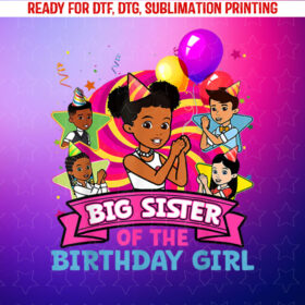 Big Sister Gracies Corner Birthday Dolls Cute Party Shirt PNG, DTF, DTG, Sublimation Design