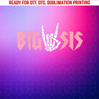 Big Sister of the Bad Two the Bone Birthday 2 Years Old Shirt PNG, DTF, DTG, Sublimation Design