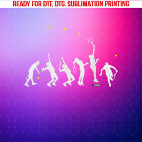Big Tennis Serve Tennis Silhouette Big Serve Shirt PNG, DTF, DTG, Sublimation Design