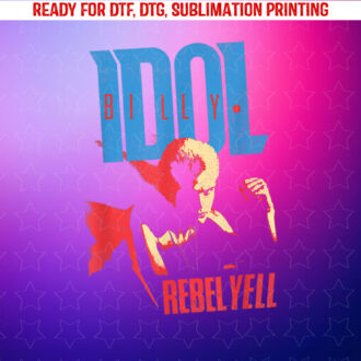 Billy Idol Rebel Yell Tracklist Shirt PNG, DTF, DTG, Sublimation Design