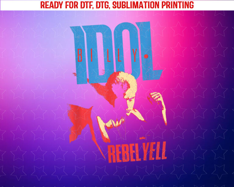 Billy Idol Rebel Yell Tracklist Shirt PNG, DTF, DTG, Sublimation Design