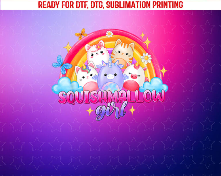 Birthday Girl Family Squish Squad Mallow Girls Kids Shirt PNG, DTF, DTG, Sublimation Design