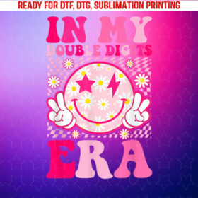 Birthday Happy Face for Women Girls in My Double Digits Era Shirt PNG, DTF, DTG, Sublimation Design