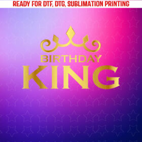 Birthday King Crown Funny Bday Squad Birthday Squad Party Shirt PNG, DTF, DTG, Sublimation Design