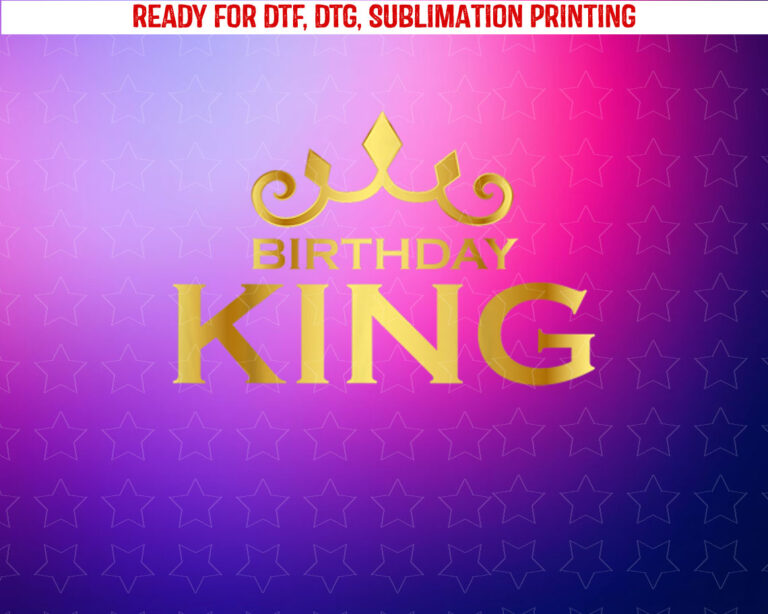 Birthday King Crown Funny Bday Squad Birthday Squad Party Shirt PNG, DTF, DTG, Sublimation Design