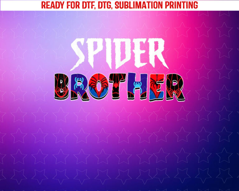 Birthday Party Spider Outfit Spider Brother Kids Boys Shirt PNG, DTF, DTG, Sublimation Design