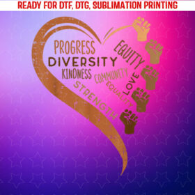 Black History Fists Diversity Equity Melanin African Women Shirt PNG, DTF, DTG, Sublimation Design