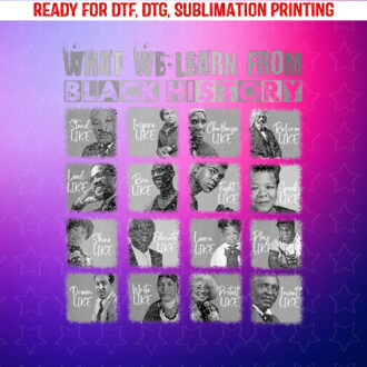 Black History Leaders 2025 Learn From Black History Month Shirt PNG, DTF, DTG, Sublimation Design